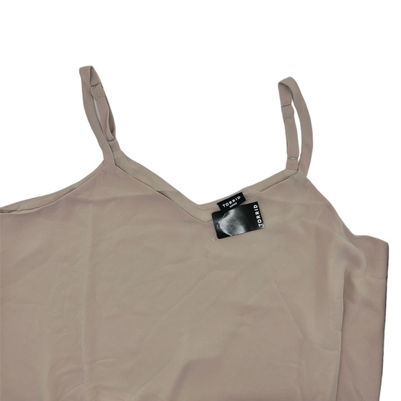 Torrid Women’s Plus Size Tan Sophie Chiffon Swimg Cami Top Size 1X 2X 3X - Picture 8 of 12
